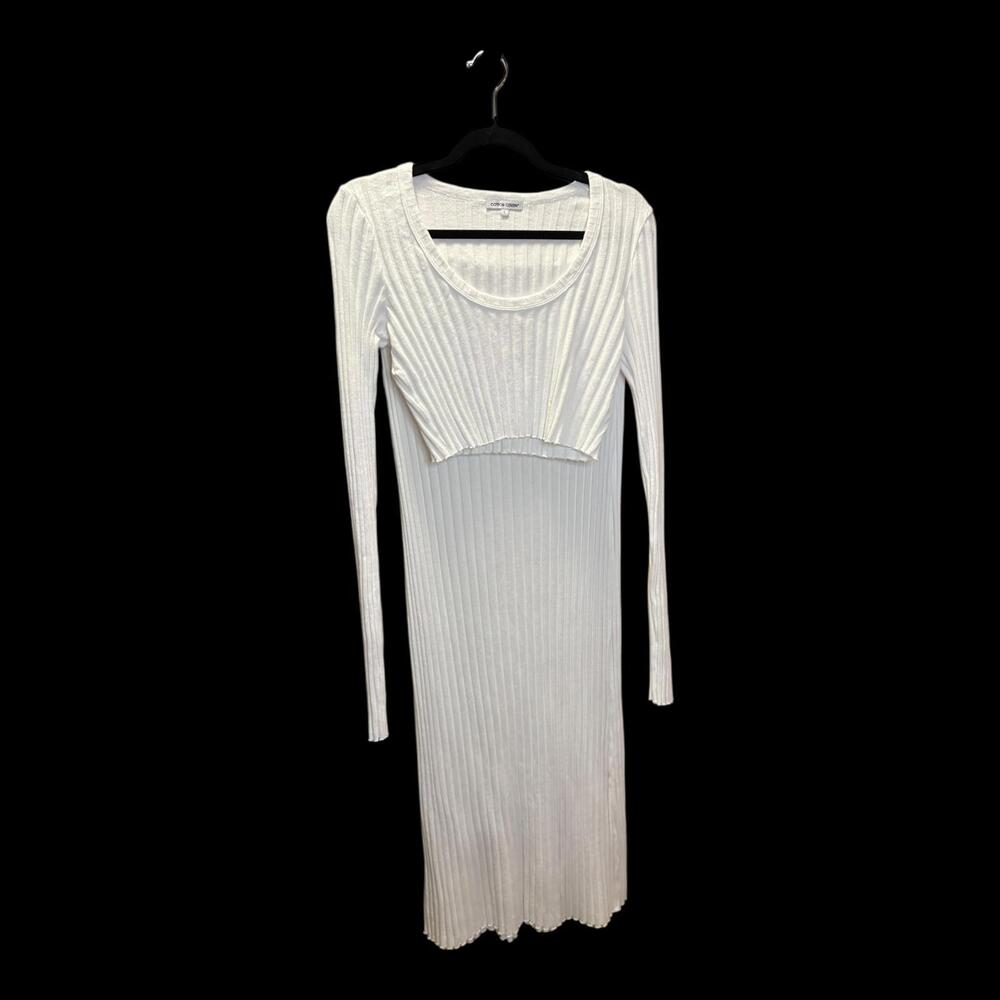 Cotton Citizen Long Sleeve Cropped Shirt and Maxi Skirt Set